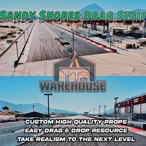 GTA V : piste d'accélération de Sandy Shores | RÉALISTE | Accessoires | Prêt pour le FiveM | Optimisé | Haute qualité | Installation facile | Livraison rapide | GTRP