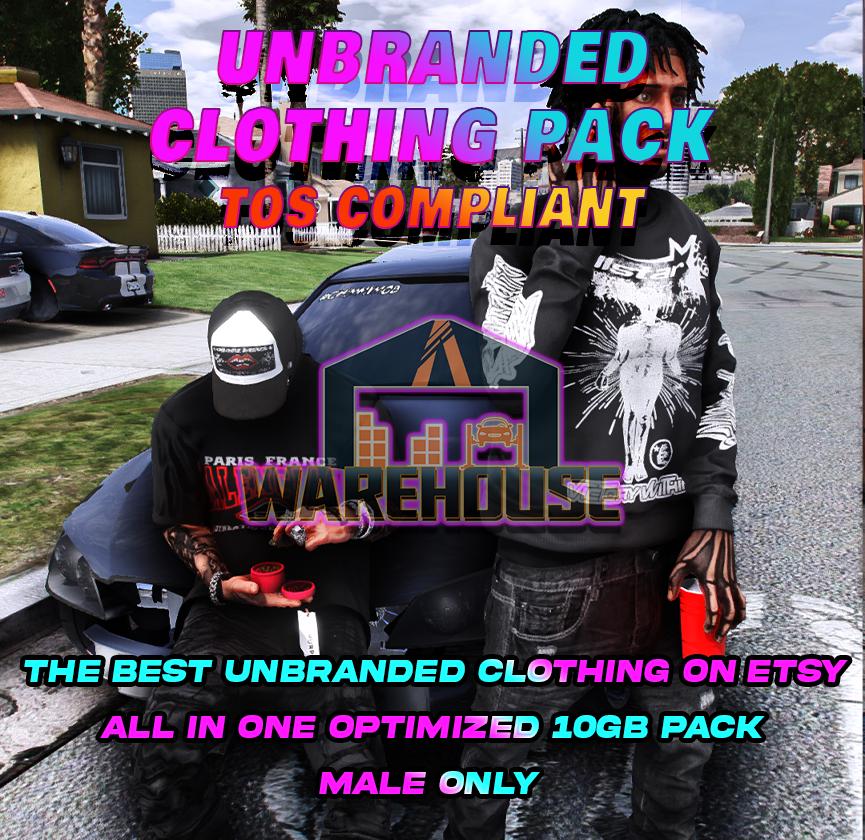 GTA V: Unbranded Clothing Pack | Male Only | ToS-Compliant | FiveM Ready | Optimized | High Quality | Custom EUP | Easy Installation | GTARP
