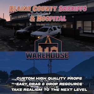 GTA V : shérifs et hôpital du comté de Blaine | Accessoires personnalisés | Prêt pour le FiveM | Optimisé | Haute qualité | Installation facile | Livraison rapide | GTRAP