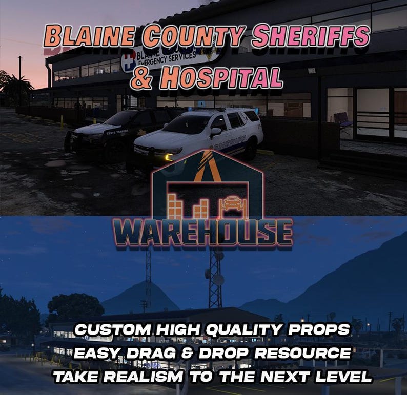 GTA V: Blaine County Sheriffs & Hospital | Custom Props | Fivem Ready ...