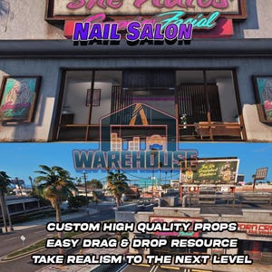 GTA V: Salón de manicura / Accesorios personalizados / Compatible con FiveM / Optimizado / Alta calidad / Fácil instalación / Rápido / GTARP