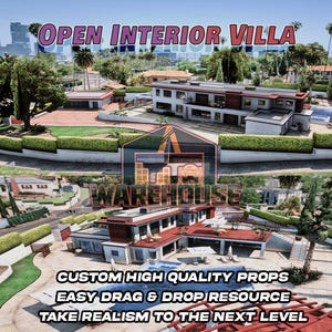GTA V : Villa ouverte à l'intérieur | Accessoires personnalisés | Prêt pour le FiveM | Optimisé | Haute qualité | Installation facile | Livraison rapide | GTRAP