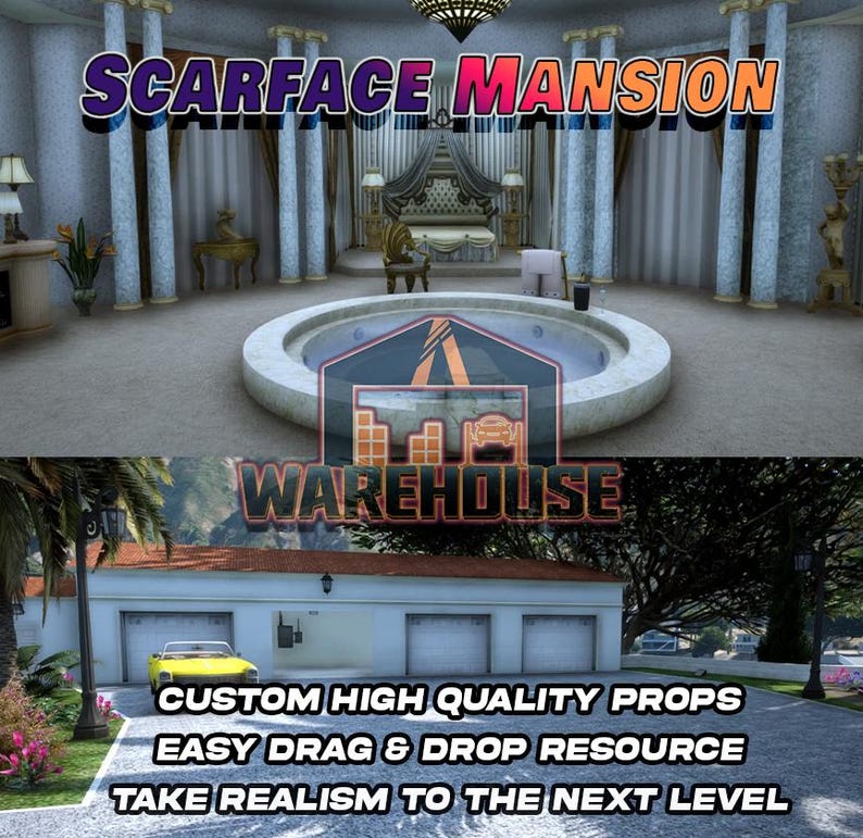 GTA V: Scarface Mansion | Custom Props | Fivem Ready | Optimized | High ...