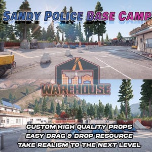 GTA V: Sandy Shores Polizei | Basislager | Benutzerdefinierte Requisiten | FiveM Bereit | Optimiert | Hohe Qualität | Einfache Montage | GTARP MILSIM