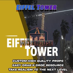 GTA V : Tour Eiffel | Accessoires personnalisés | Prêt pour le FiveM | Optimisé | Haute qualité | Installation facile | Livraison rapide | GTRAP