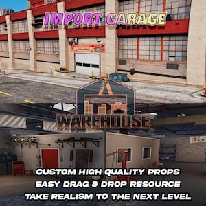 GTA V : garage d'importation | Accessoires personnalisés | Prêt pour le FiveM | Optimisé | Haute qualité | Installation facile | Livraison rapide | GTRAP
