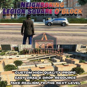 GTA V: Neighboring Legion Square O'Block / Accesorios personalizados / Compatible con FiveM / Optimizado / Alta calidad / Fácil instalación / Entrega rápida / GTARP