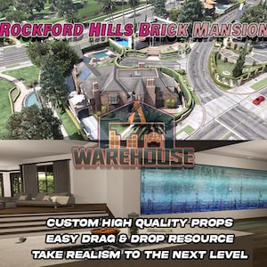 GTA V : Manoir en briques de Rockford Hills | Accessoires personnalisés | Prêt pour le FiveM | Optimisé | Haute qualité | Installation facile | Livraison rapide | GTRAP