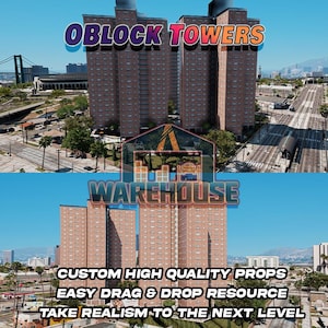 GTA V : les tours O'Block | Accessoires personnalisés | Prêt pour le FiveM | Optimisé | Haute qualité | Installation facile | Livraison rapide | GTRAP