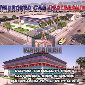 GTA V : concession automobile améliorée | Accessoires personnalisés | Prêt pour le FiveM | Optimisé | Haute qualité | Installation facile | Livraison rapide | GTRAP