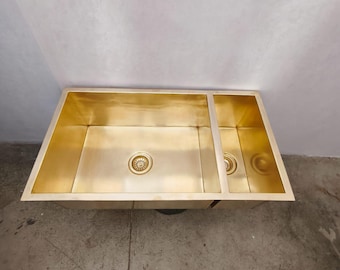 Handmade Moroccan Copper Kitchen Sink: Double Basin Undermount