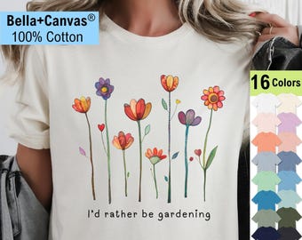 Floral Gardener T-Shirt: Whimsical Botanical Plant Lover Tee