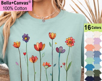 Floral Gardener T-Shirt: Whimsical Botanical Plant Lover Tee