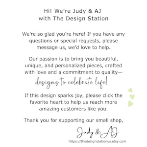 Wecome aboard. Hi! We're Judy & AJ with The Design Station