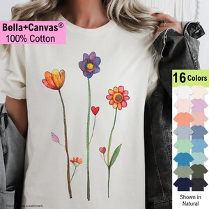 Gärtner T-Shirt Pflanze Liebhaber Geschenk Drei wunderliche Blumen Gärtner Geschenk Botanisches Blumen T-Shirt Blumen-Liebhaber-Shirt Botanisches Garten-Shirt