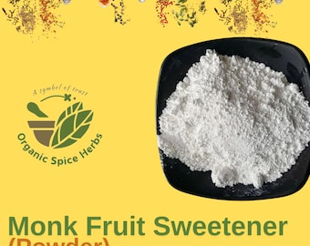 Monk Fruit Sweetener, Organic Sugar Substitute w. Erythritol, Granules Stewia Sugar Herb, Monkfruit, Keto, Organic Spice Herbs
