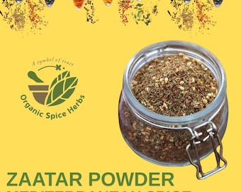 Poudre de zaatar, zaatar libanais, mélange de poudre de zaatar, poudre de zatar du Moyen-Orient, épice méditerranéenne, zataar libanais, assaisonnement pour shawarma