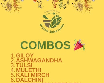 Indian Kadha, Kadha Pack DRY {Giloy, Ashwagandha, Tulsi, Mulethi, Kali Mirch, Dalchini, Saunth (Ginger)}  Dry 250gm Pack