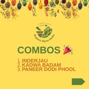 Inderjau, Sky Fruit, Paneer Dodi Phool, Kadwa Badam, Inderjau Kadwa, Bitter Almond 300 Gm Combo Pack 100 Gm Each