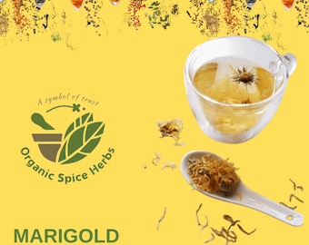 Calendula Flowers, Dried Calendula, Marigold, Herbal Tea, Calendula officinalis, Aromatherapy, Calendula, Organic Spice  Herbs