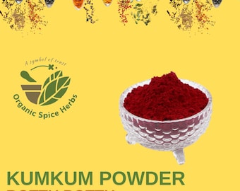 Kumkum Powder, Kumkum Powder Used For Tilak, Tika, Tikka, Bottu, Pottu, Auscipious for Pooja Purpose, Cure Mental Stress, OrganicSpiceHerbs