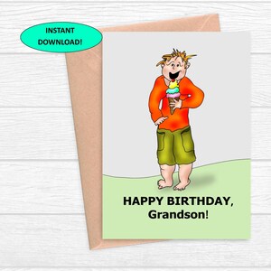 Enkel Geburtstagskarte, 5 x 7 Printable, Instant Digital Download!