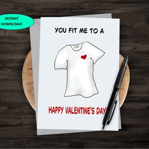 Funny Valentine Card for Him or Her, 5x7 Printable, Funny Valentine, Boyfriend, Girlfriend, Husband, Wife, Friend, BFF, Digital Download