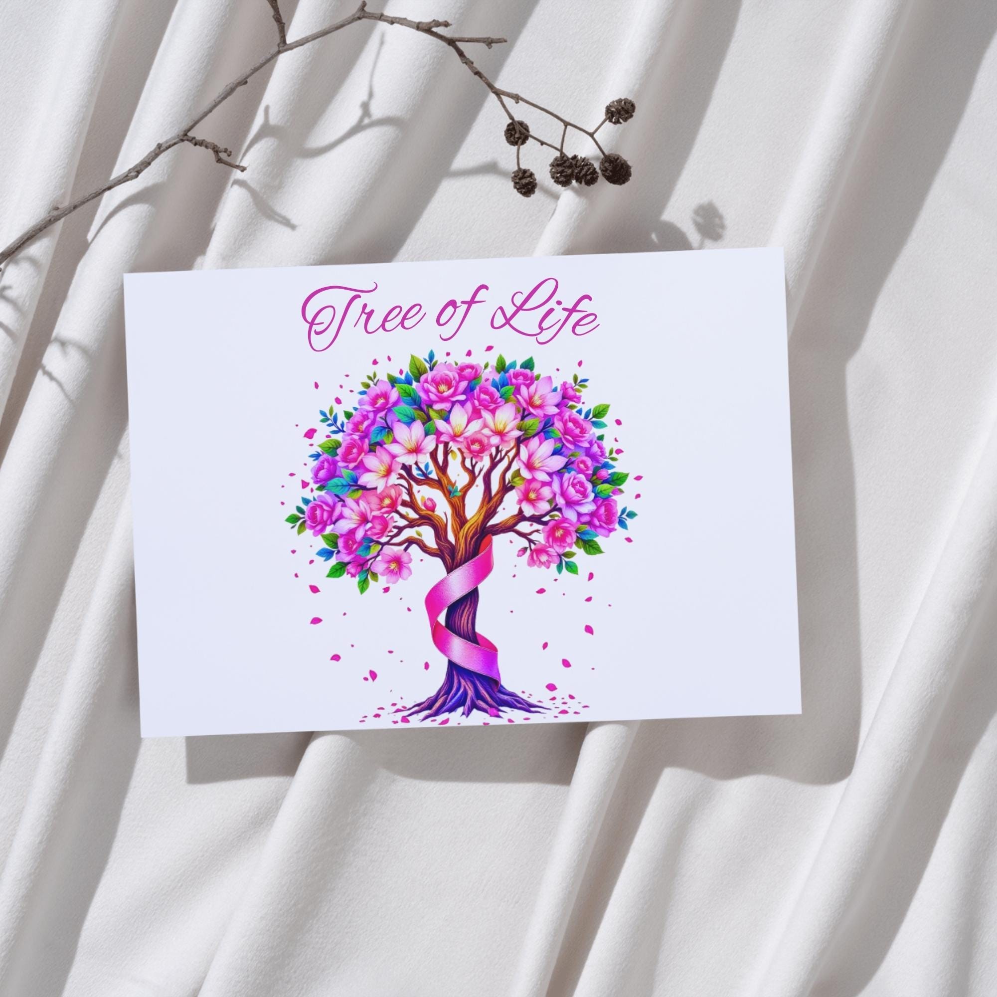 Pink Ribbon Tree of Life Clipart PNG | Breast Cancer Awareness ...