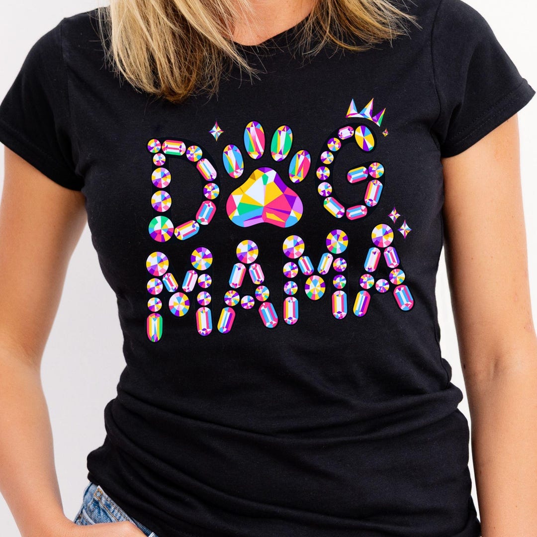Dog Mama Sublimation PNG | Glam Bling Dog Mom Design | Sparkly Pet Mama ...