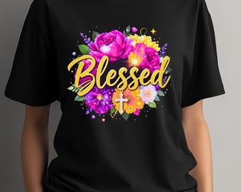 Béni Clipart PNG | Conception de sublimation de foi chrétienne | Citation religieuse, verset biblique (téléchargement numérique)