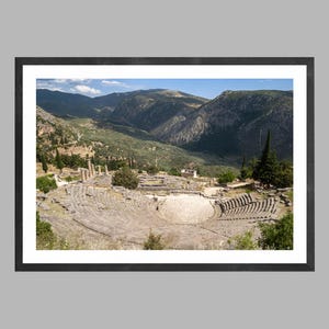 Delphi Greece Print: Ancient Theatre & Temple of Apollo - Giclée Art