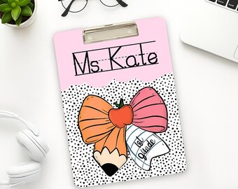 Portablocco personalizzato per insegnanti con nome, design personalizzato per quaderno di composizione, apprezzamento premuroso per gli insegnanti, ritorno a scuola, regalo di ringraziamento