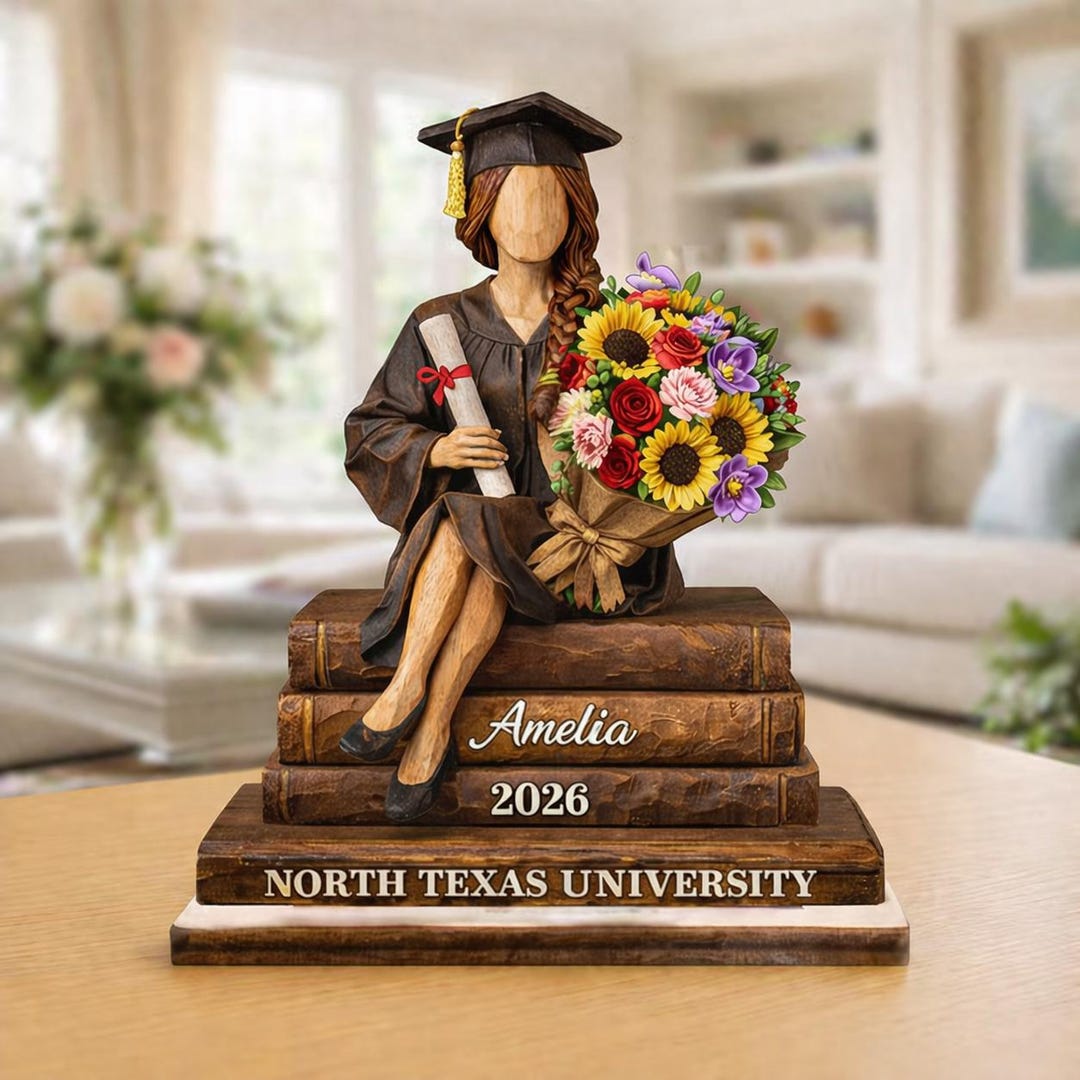 Personalized Graduation Wooden Keepsake, Graduation Standing Wooden ...