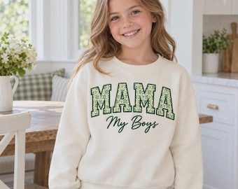 Personalized Kids Sweatshirt, Custom Girls Crewneck, Floral Applique Embroidered Name Shirt, Youth Sweatshirt, Gift for Girls