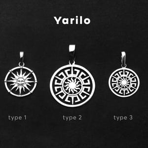 Colgante de Yarilo en plata de ley, amuleto del dios del sol eslavo, talismán solar pagano, amuleto de la primavera, protección solar, regalo para él o su esposo.