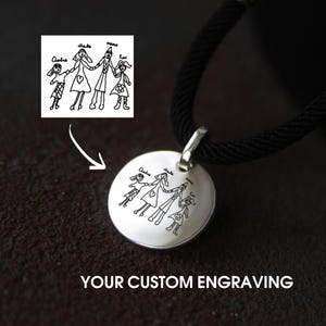 Sterling Silver Personalized Engraved Medallion, Engraved Coin Necklace, Custom Name Pendant, Customizable Design Pendant, Handmade Necklace