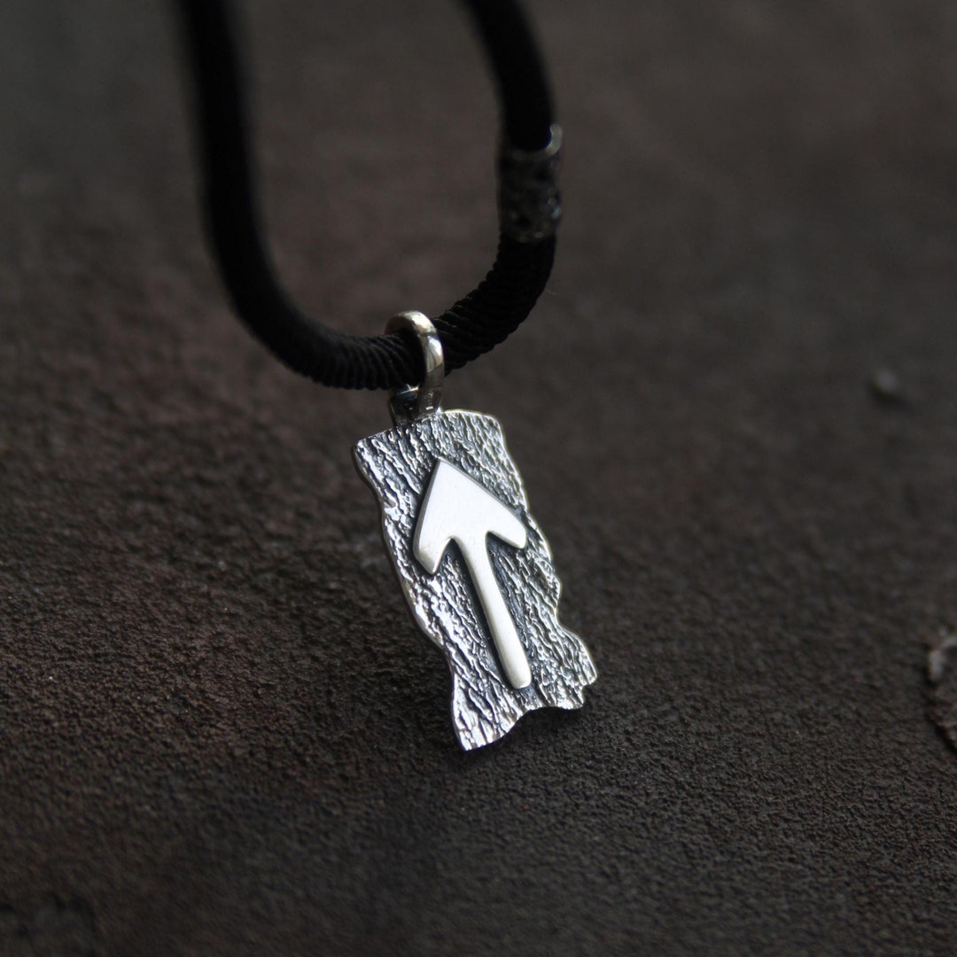 Silver Tiwaz Rune Pendant, Viking Symbol of Honor and Victory, Norse ...