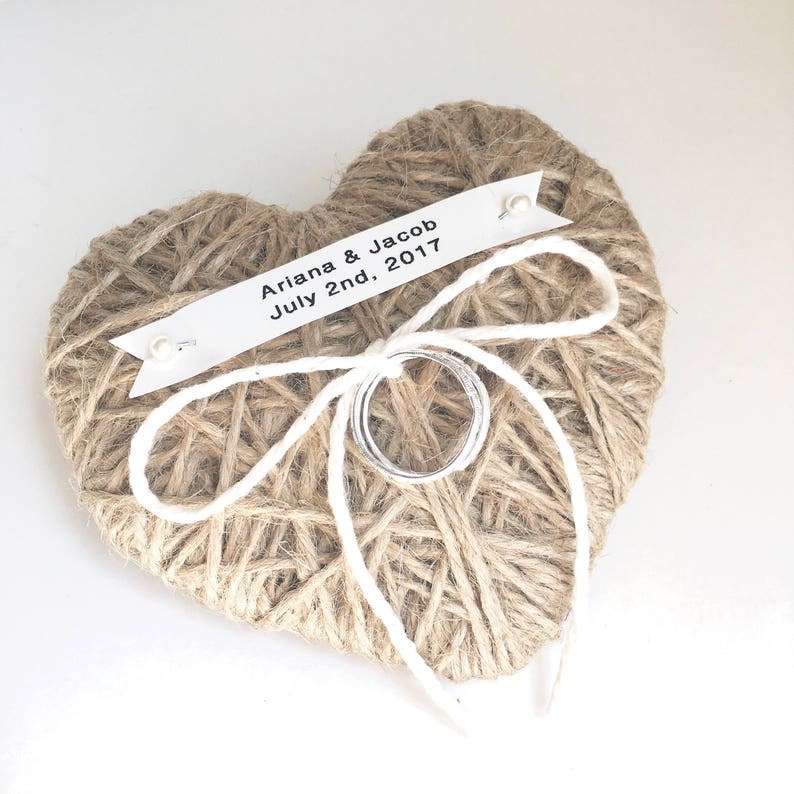 choose ivory lace ribbon reuse as Christmas ornament wedding ceremony Wedding Ring Bearer Pillow or string durable custom name tag