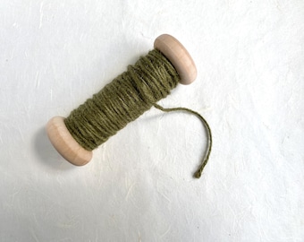 Jute Twine-olive green-75 feet-Handmade Spool-wrapping paper-crafts-home decor- wedding - Christmas crafts-handmade wedding decor-rustic