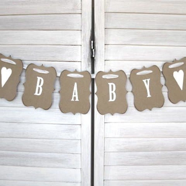 Baby Banner - rustic elegance - baby shower, baby photo shoot, home decor