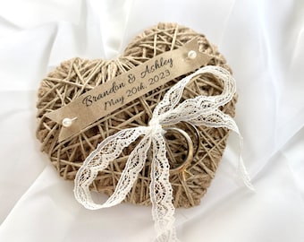 Wedding Decor-HEARTSTRINGS-Reuse as Christmas ornament-ring holder-eco friendly wedding-wedding decor-rustic wedding