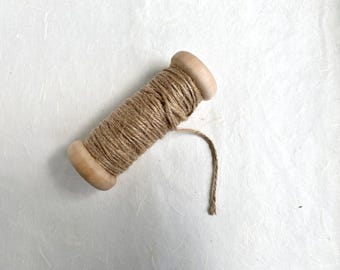 Jute Twine-100 feet-Handmade Spool-wrapping paper-crafts-home decor- wedding - Christmas crafts-garden twine -handmade wedding decor-rustic