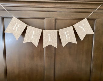 CUSTOM NAME BANNER-Reusable-Felt Banner-Personalized name banner-children and baby bedroom-Neutral Home Decor-playroom decor-baby gift