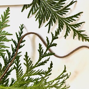 Merry Christmas Banner-White Christmas Banner brown letters/brown suede cord-Christmas Banner-Christmas decor-Greenery not included image 4