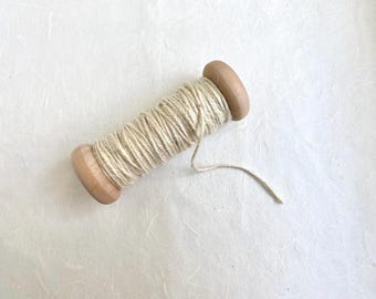 Jute Twine-cream-75 feet-Handmade Spool-wrapping paper-crafts-home decor- wedding - Christmas crafts-handmade wedding decor-rustic