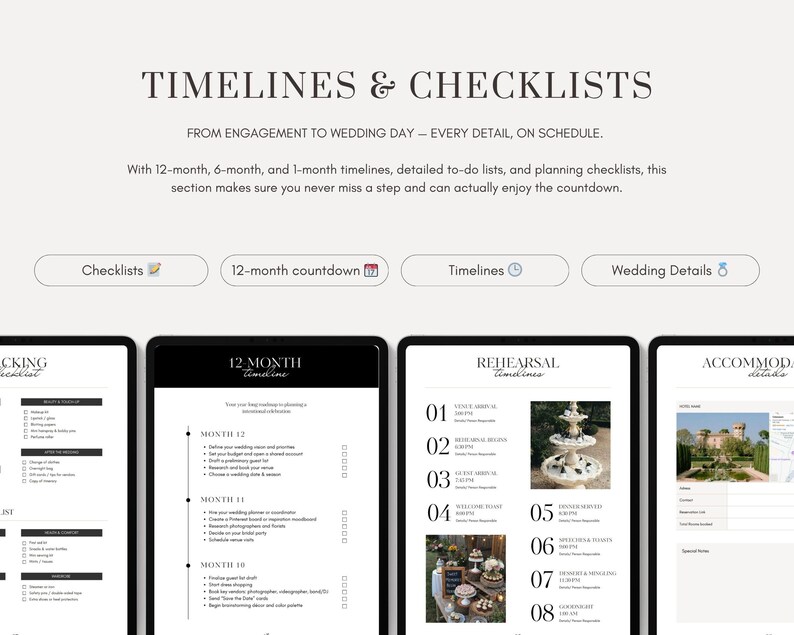 Canva Wedding Planner Template 120+ Page Hyperlinked Binder (digital