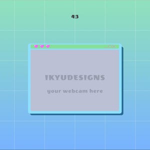 90s retro window frames in blue and green