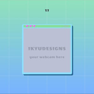 90s retro window frames in blue and green