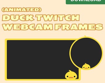 Animated Duck Webcam Frames for Twitch & YouTube (Digital Download)