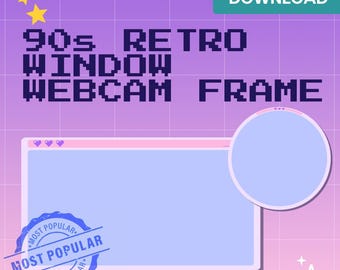 90s Retro Pink Webcam Frame | Transparent PNG Stream Starting Overlay